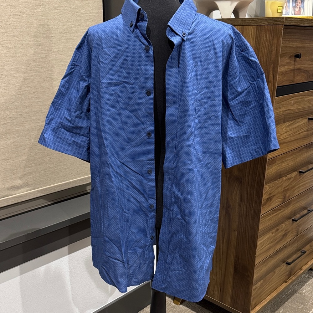 Nordstrom Men's Blue Patterned Shirt